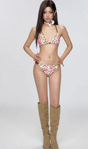 Pink Hibiscus Leopard Bikini Set image 12