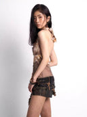 Brushed Print Halter Neck Top image 4