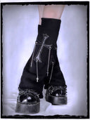 Dark cross leg warmer image 2