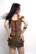 Micro Mini Leather Skort image 8