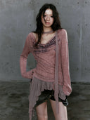 Graffiti Sweet-Gothic Ruffled Top image 2