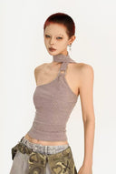 O-Ring Twist Halter Top image 2