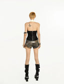 Contrast Panel Tie-Waist Halter image 7