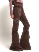 Printed Raw-Hem Flared Pants image 8