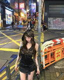 Sequins Patchwork Hooded Vest image 4