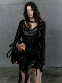 Graffiti Sweet-Gothic Ruffled Top image 1