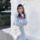 Fluffy bulk bone cross-body bag image 3