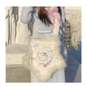 Fluffy bulk bone cross-body bag image 6