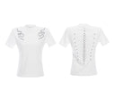 Embroidered Rivet Pattern Cotton T-shirt image 6