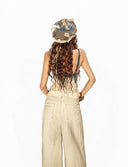 Denim Corset Lace Underlight Top image 6