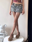 Irregular jacquard lace mesh stockings image 4
