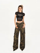 Leopard Print Wide-Leg Cargo Pants image 8