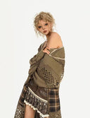 Hooded Knit Lace-Up Cardigan image 7