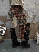 Patchwork Plaid Skirt image 3