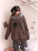 Oversized Brown Bear Hoodie image 2