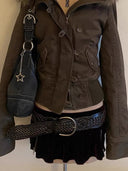 Camel-colored hoodie-lined jacket image 10