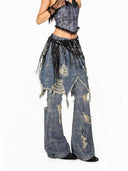 Punk Destroyer Skirted Jeans image 9