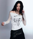 Irregular Patchwork Mesh Top image 3