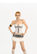 Crisscross Faux Fur Leopard Bodice image 1