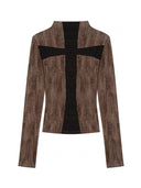 Grand Cross Patchwork Long-sleeve T-shirts image 4