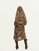Hooded Knit Lace-Up Cardigan image 3