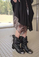 Studded Bow Combat Boot image 1