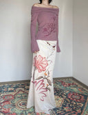 Magnolia Embroidery Printed Sweater image 2