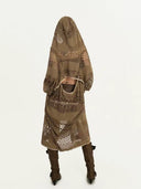 Hooded Knit Lace-Up Cardigan image 10